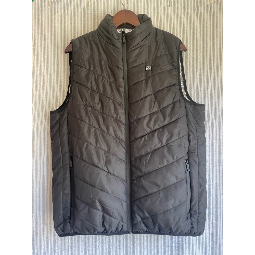 Solana Gear‎ Heated Puffer Vest Black Quilted Electric USB Warmth Outerwear Mens